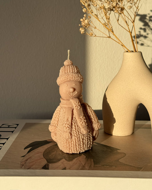 Schneemann Kerze