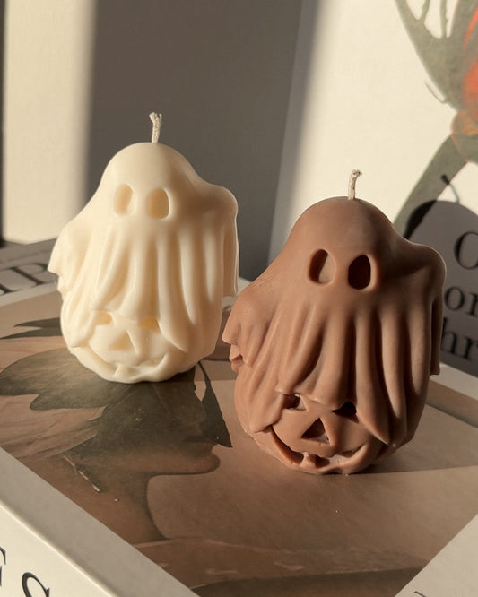 Gespenst-Kürbis Kerze