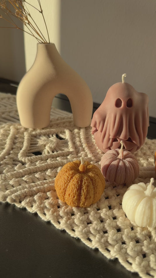 Kürbis u. Gespenst Kerzen Set - 5teilig