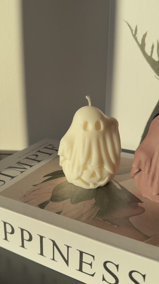 Gespenst-Kürbis Kerze